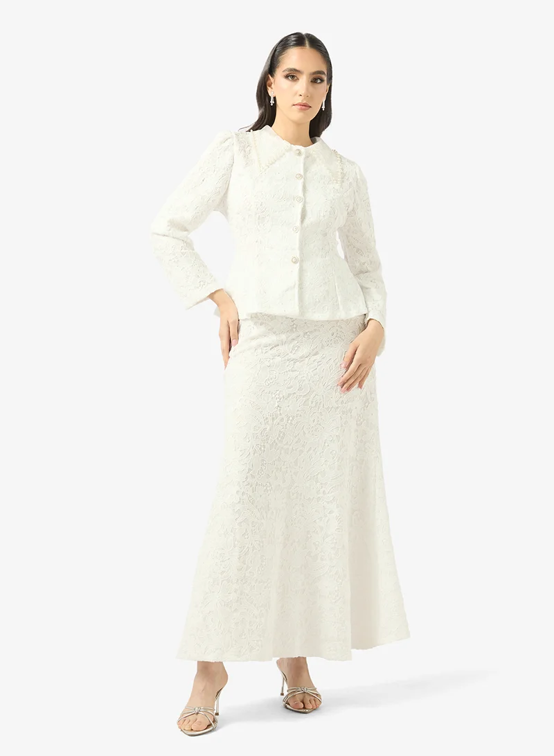 خزانة Lace Top & Skirt Set